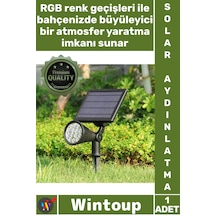 Solar Güneş Enerjili Dış Mekan Aydınlatma Su Geçirmez Dekoratif Solar 7w Kazıklı Rgb Bahçe Armatürü