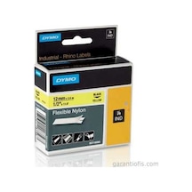 Dymo Rhino Pro Esnek Naylon Serit 12MMx3.5M Sarı/Siyah 18490