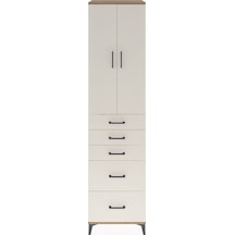 Hyperion Dolap 3 Raflı 5 Çekmeceli 2 Kapaklı 60x44x243 Çam-ay... Çam
