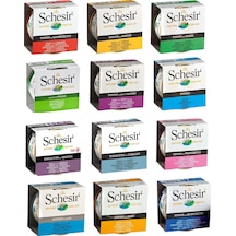 Schesir 12 Çeşit Karma Kedi Konservesi 12 x 85 G