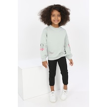 Toontoy Kids Toontoy Kız Bebek Believe Baskılı Sweatshirt Yeşil