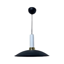 Dylight Retro Metal Dekoratif Siyah Rustik Tekli Sarkıt Avize Çap 35 Cm Beyaz