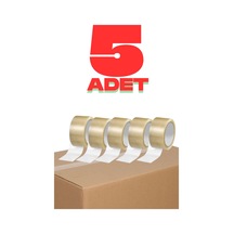 5 Adet Yüksek Mukavemetli 45 Mmx100 Mt Şeffaf Koli Bandı Kopmaz Ve Güçlü Yapışkanlı Paketleme Bandı