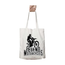 Art Hediye Legend Motorcycles İki Taraf Kalıcı Yıkanabilir Okul Plaj Omuz Bez Çanta Çok Renkli