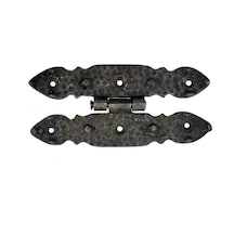 Antika Tarz Dekoratif Pirinç Düğmeli Menteşe - 142x69 Mm, Oksit 11147012