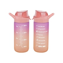 Herevin 111808-160 Cam Su Şişesi Motivasyon Su Suluk Yavruağzı