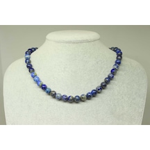 Lapis Taşı Kolye 8mm (klipsli) Altın