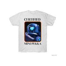 Flood Of Style Sertifikalı Mini Pekka Çocuk Clash Royale T-shirt Erkek Kadın % 100% Pamuklu Tişörtler Kısa K Beyaz