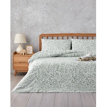 English Home Leaf Dream Kolay Ütülenir Tek Kişilik Çarşaflı Nevresim Takımı 160x220 Cm Yeşil Yeşil