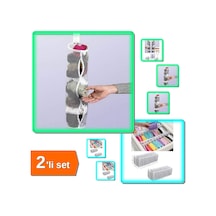 5 Adet Asılabilir Temiz Çorap Düzenleyici + 10 Gözlü Çekmece Düzenleyici - 2li Set M7g4ga Belirtilmemiş