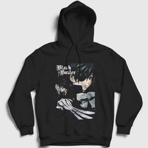 Presmono Unisex Poster Anime Kuroshitsuji Kapüşonlu Sweatshirt