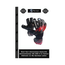 Özel Seri Antrenman Kalecilik Antrenmanlar Gk-300-2-11 Kaleci Eldiveni 11 No German Latex Çok Renkli