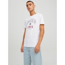 Jack & Jones T-shırt Male Knıt Co100 WHITE