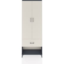 Arges Dolap Tek Raflı Tek Çekmeceli Tek Askılı 88x30x243 Antrasit-aytaşı Antrasit