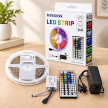Rgb 5050 Smd Led Şerit 5m 54 Led/m Kumandalı Adaptor Sec-Kumanda-Metraj Seç Yok-Kumanda-Yok