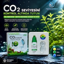 Ista Akvaryum Co₂ İndikatör Test Seti Cam Drop Checker + Co₂ Gösterge Solüsyonu Bitkili Akvaryum Karbondioksit Takip Aparatı