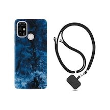 Casper Via F20 Kılıf Boyun Askılı Blue Zigzag 1687