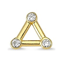 Altın Üçgen Piercing Tragus Küpe As19Pc Altınsepeti Sarı