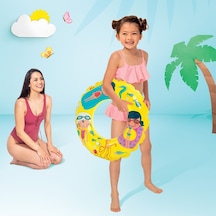Intex Şeffaf Desenli Çocuk Yüzme Simidi Sarı 61cm 59242 Çok Renkli