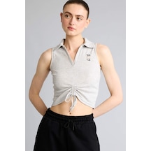 Defacto Nba Brooklyn Nets Fıtted Polo Yaka Ribana Kolsuz Tişört G9464ax26smgr421 Gri-gr421