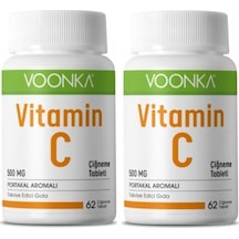 Voonka Vitamin C 500 Mg Çiğneme Tableti 62 Adet X 2 Adet