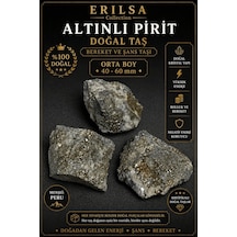 Sertifikalı Altınlı Pirit Doğal Taş Kütle 40-60 Mm Orta Boy Ham P