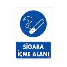 Sigara Içme Alanı Uyarı Levhassı 25X35 Kod: 450 (240992508)