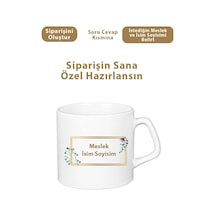 Kişiye Özel Harf Ve Isimli Kupa Bardak, Kişiselleştirilmiş Hediye, Isimli Harfli Kupa Bardak Açık Kahverengi