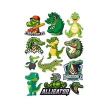 Timsah Sticker Set-5 12 Parça Telefon, Tablet, Defter, Laptop Sticker