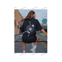 Startmore Alika Unisex Oversize Beyaz Pusula Siyah