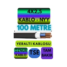 Öznur 4x2,5 Nyy Yeraltı Kablosu, 100 Metre Standart