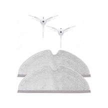 iBrush Roborock S50/S55 Uyumlu 2Li Yan Fırça Ve 2Li Fiber Bez