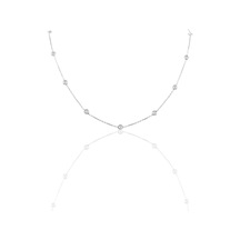 Gümüş Sıra Taşlı 45 Cm Kolye (536540368)