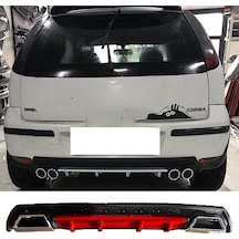 Opel Corsa C Kırmızı Difüzör Çiftli Kare Egzoz Görünümlü D Tip Difizör