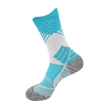 Yyu-cc Kalınlaştırılmış Spor Çorapları Futbol Çorapları-mavi