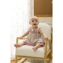 Külotlu Çiçek Detaylı Bayramlık Bebek Çocuk Elbise 2'li Set 13792