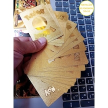 Pokemon Metalize Altın Gold Seri 3d Boyut Oyun Kartı 55 Adet Sunmoon Unbroken Bond Game Card