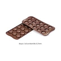 Siliko World Silikon Çikolata Kalıbı Ve Mini Makaron Silikon Kalıbı, Kahverengi Diğer