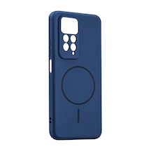 Xiaomi Redmi Note 11 Pro Mika Pc Magsafe Kapak - Mavi Evimdeyokyok