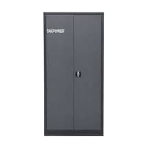 Takpower 2 Kapaklı Metal Dolap - 198 Lik Dosya Dolabı Antrasit Gri