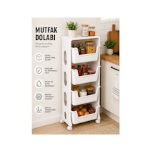 Flexibox Çok Amaçlı Banyo Mutfak Oyuncak Dolabı Raf Organizer Saklama Depolama Ünitesi Beyaz