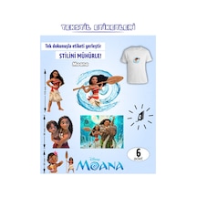 Ütü İle Yapışan Kıyafet Etiketi Moana 6lı Set Karışık