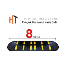 Kauçuk Hız Kesici Set Kapaklı, Yol Kasisi 8 Metre