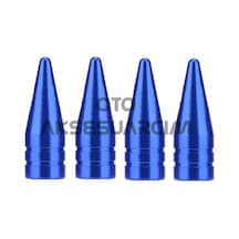 Alüminyum Sivri Sibop Kapağı Mavi 4'lü 32mm