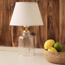 Homing Noi Şeffaf Kristal Abajur Ayd-3429 Keten