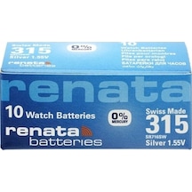 Renata 315 Sr716sw 1.55v Alkalin Saat Pili 10 Adet