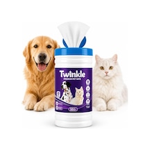 Twinkle Kedi Köpek Islak Mendil 50 Adet - Pati Tüy Kulak Ve Göz Çevresi Temizliği - Alkolsüz Parabensiz Hijyenik Mendil