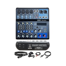 Midex Mdx-06fxu Ses Mikseri Stüdyo Kayıt İçin 6 Kanal Ses Kartlı 99 Dsp Efektli +48v-usb-bluetooth