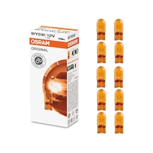Bulacaksin Osram 2827 Wy5W T10 Dipsiz Turuncu Ampul 12V 5W 10 Adet