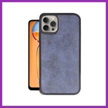 Bezos İphone 15 Pro Uyumlu Kılıf Aras Deri Kapak - Lacivert Bty